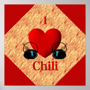 Poster I Heart Chili