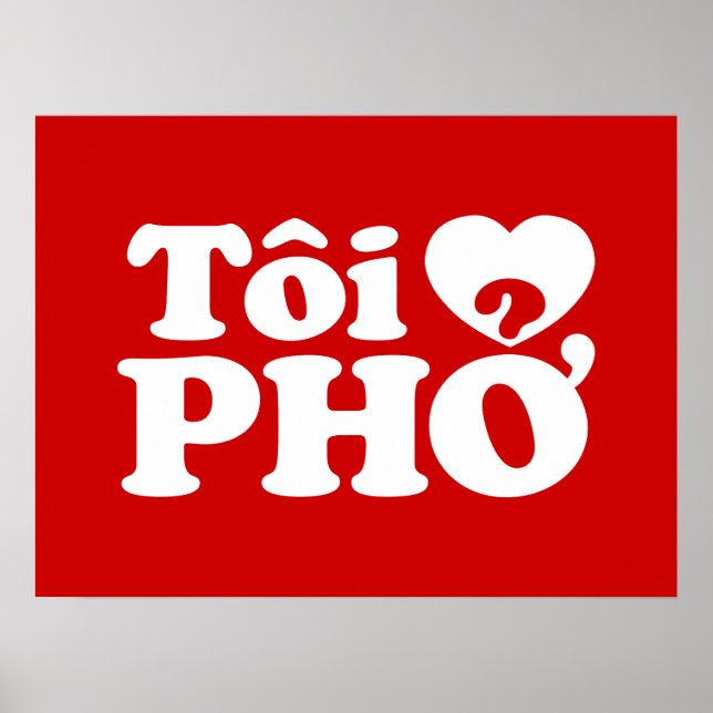 Poster I Heart (Love) Pho (Tôi PHỞ) (Devant)