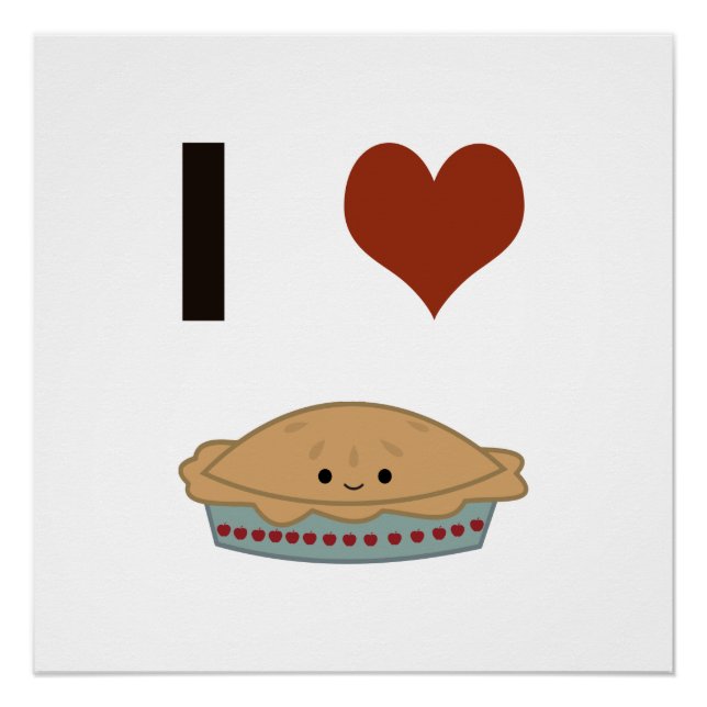 Poster I heart (love) Pie (Devant)