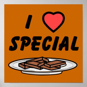 Poster I Heart Special Brownies
