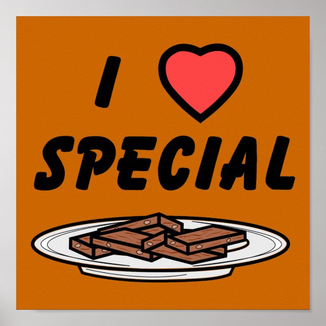 Poster I Heart Special Brownies (Devant)