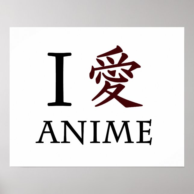 Poster I Love Anime (Devant)
