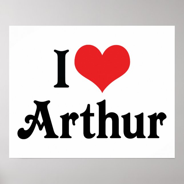 Poster I Love Arthur (Devant)