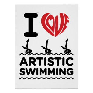Poster I Love Artistic Swimmer Synchro