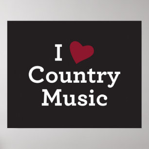 Poster I Love Country Music