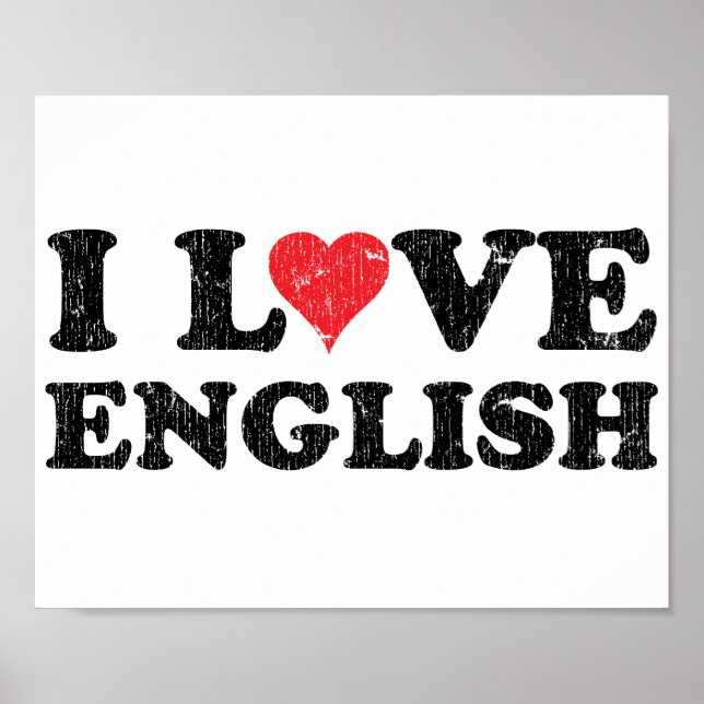 Poster I Love English (Devant)