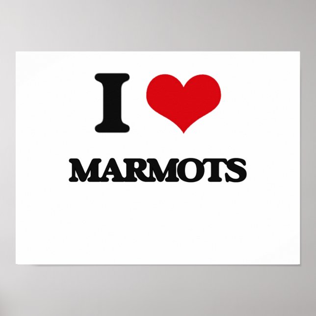 Poster I love Marmots (Devant)