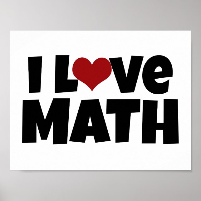 Poster I Love Math (Devant)