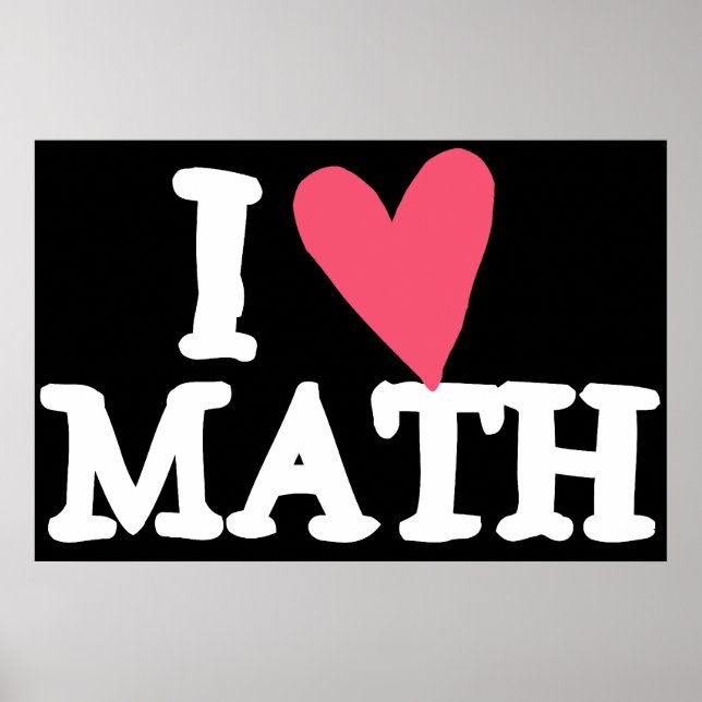 Poster I Love Math (Devant)