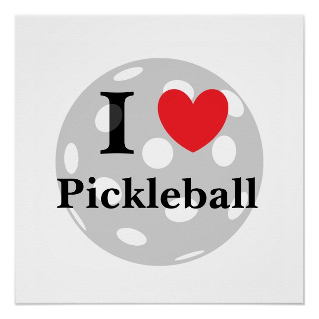 Poster "I Love Pickleball" (Devant)