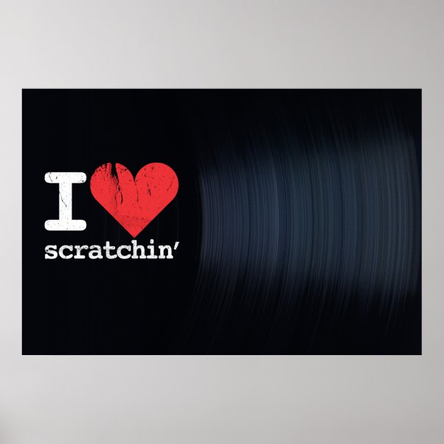 Poster I Love Scratchin' Landscape Poster/Imprimer (Devant)