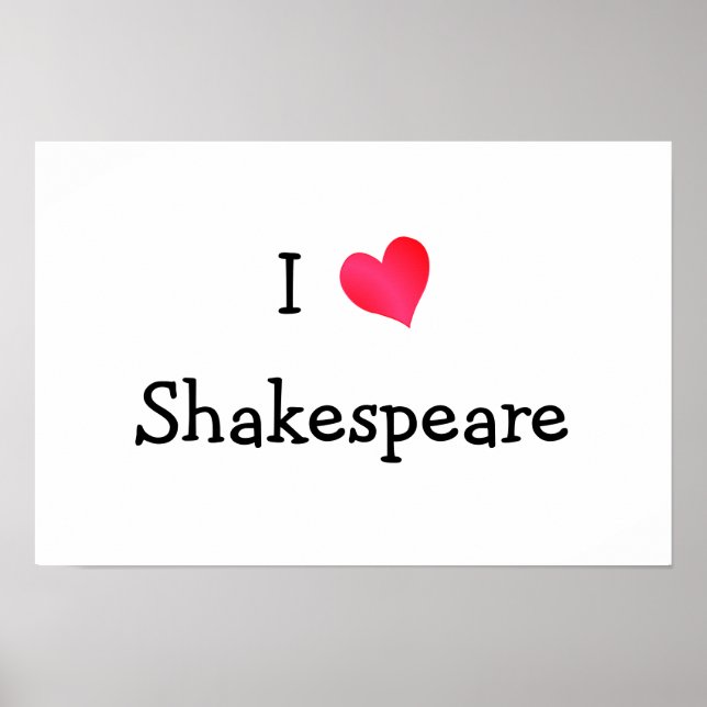 Poster I Love Shakespeare (Devant)