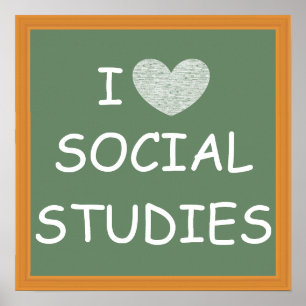 Poster I Love Social Studies