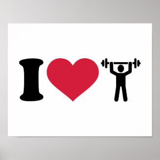 Poster I love Weightlifting