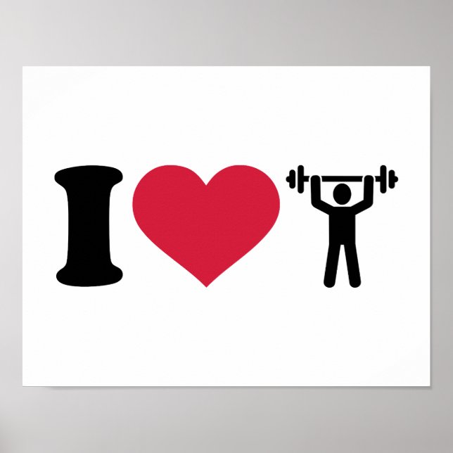 Poster I love Weightlifting (Devant)
