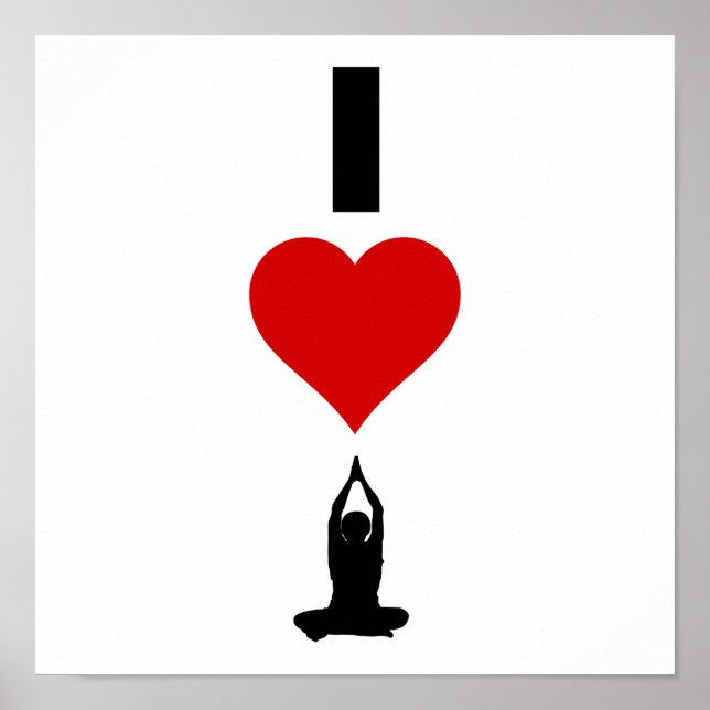 Poster I Love Yoga (Vertical) (Devant)