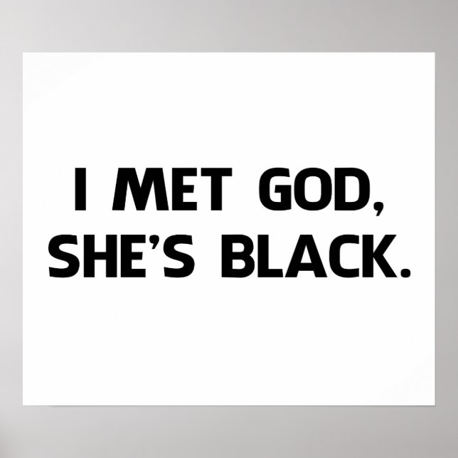 Poster I Met God and She's Black (Devant)