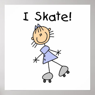 Poster I Patinage - Patinage à rouleaux pour filles