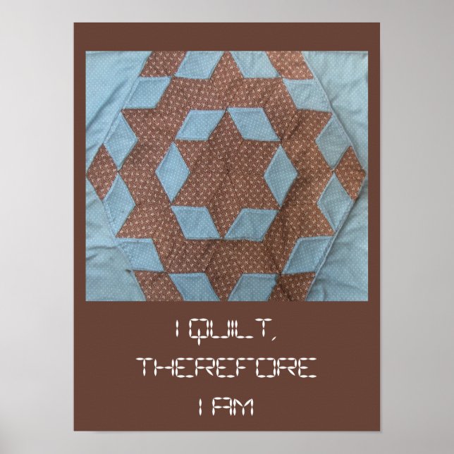 Poster - I Quilt ... Motif du château (Devant)