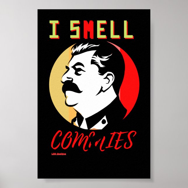 poster  "I SMELL COMMIES 3 STALIN" (Devant)