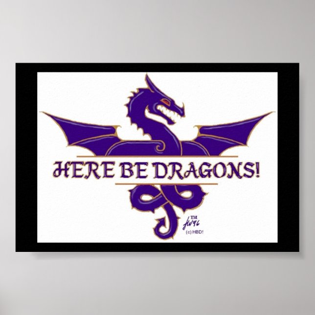 Poster ici des dragons (Devant)