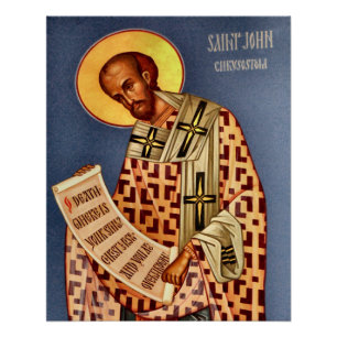 Poster Icône chrétienne orthodoxe St. John Chrysostom
