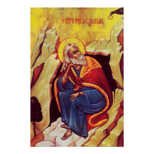 Poster Icône orthodoxe grecque du prophète Élie