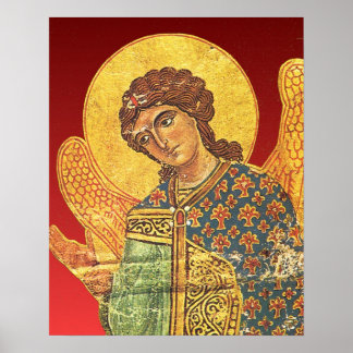 Poster Icône orthodoxe vintage, Angel Gabriel