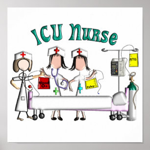 Poster ICU Nurse Canvas Art -Unique 3D Artist Graphics