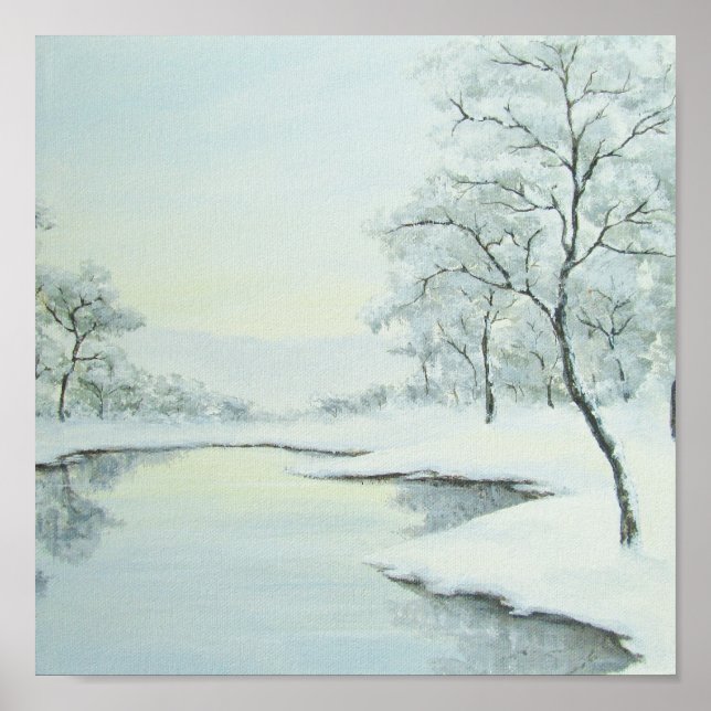 Poster Icy Winter Landcape Fine Art Print (Devant)