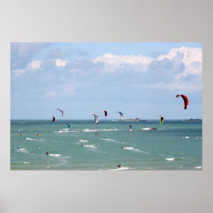 Poster I'd rather be kite boarding