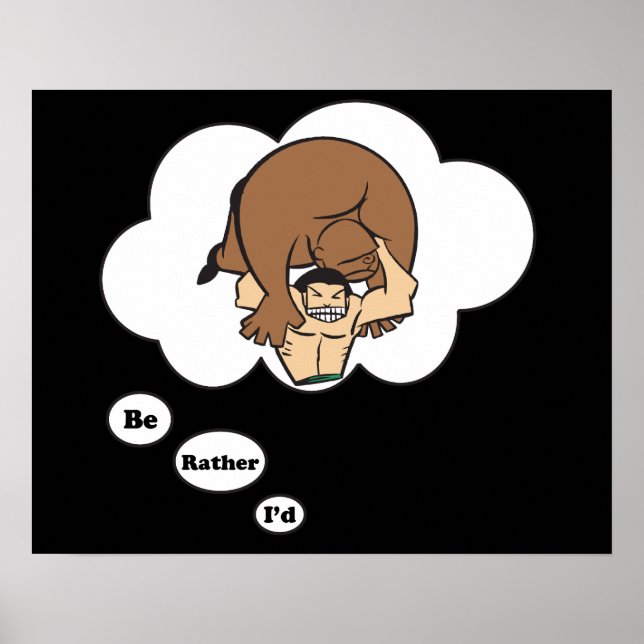 Poster I'd rather be Wrestling 2 (Devant)