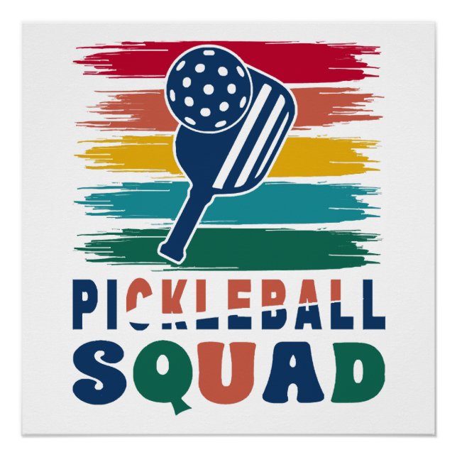 Poster Idée cadeau pour joueurs de pickleball (Devant)