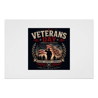 Poster Idée de cadeau pour vétéran militaire - Appreciati