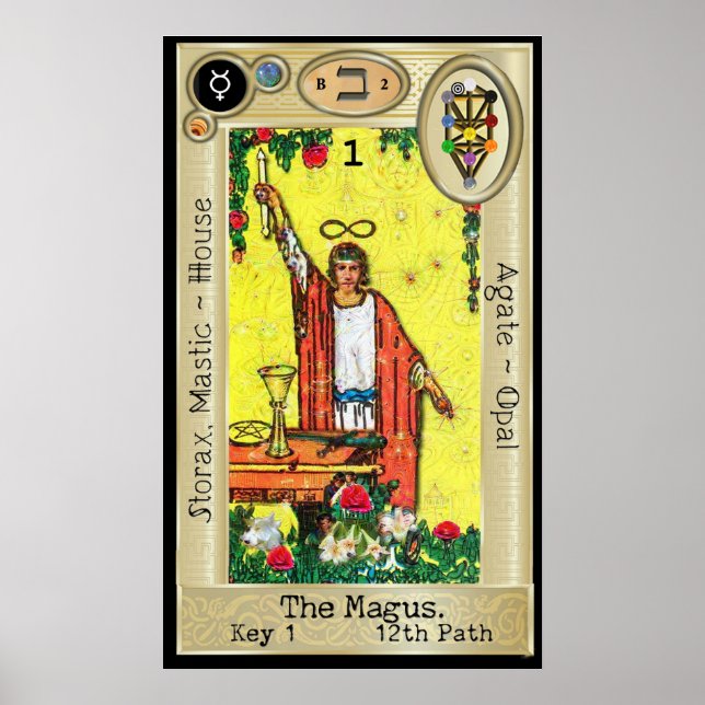 Poster Ifdawn Deepdream Tarot Key 1 ~ Les Magus (Devant)