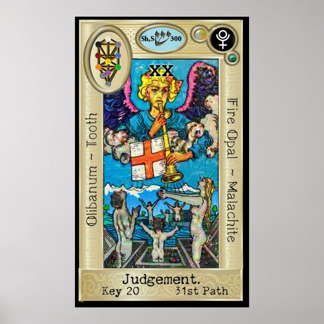 Poster Ifdawn Deepdream Tarot Key 20 ~ Jugement (Devant)