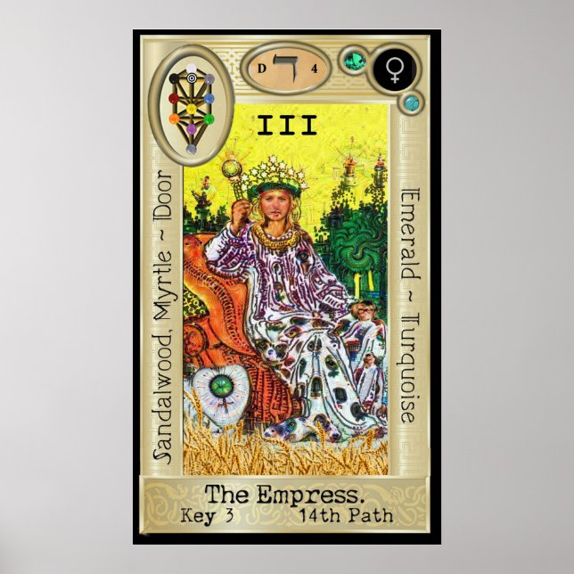 Poster Ifdawn Deepdream Tarot Key 3 ~ L'impératrice (Devant)