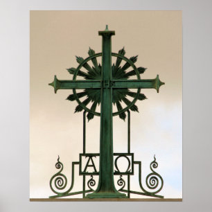 Poster IHS Alpha Omega Cross 16x20
