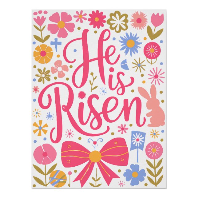 Poster Il est Raisen Easter Retro Design-61415 (Devant)