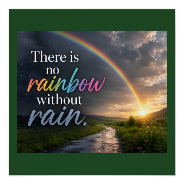 Poster Il n'y a pas d'arc-en-ciel sans pluie (Devant)