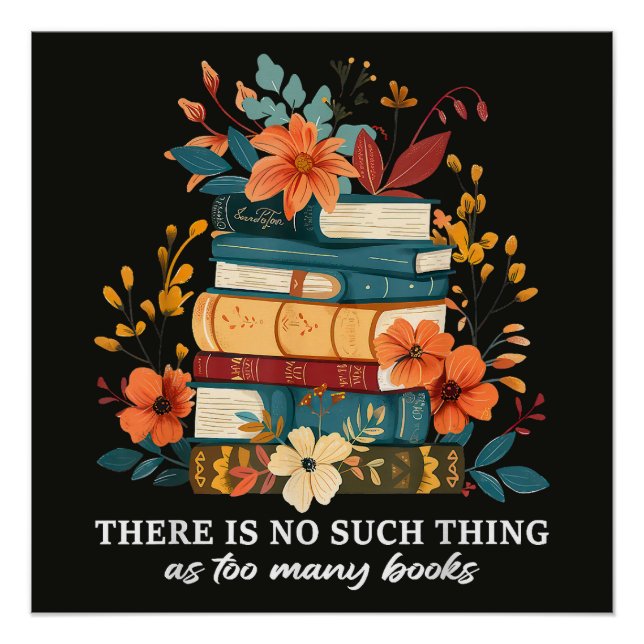 Poster Il n'y a pas trop de livres (Devant)