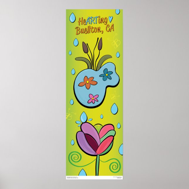 Poster - Il pleut des fleurs - Buellton.Art (Devant)