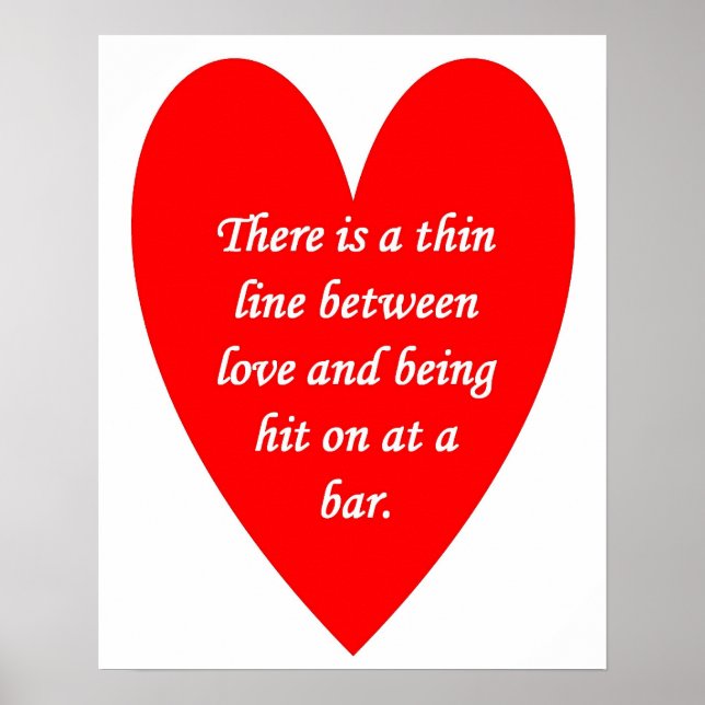 Poster il y a-une-fine ligne-entre-amour-et- (Devant)