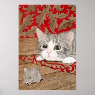 Poster Il y a une souris dans la maison !