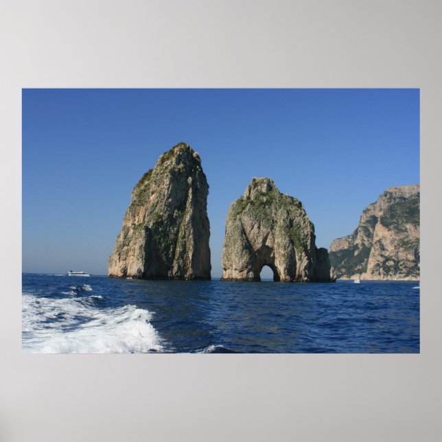 Poster Île de Capri, Faraglioni (Devant)