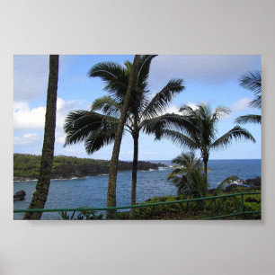 Poster Île hawaïenne Maui de vue d'océan