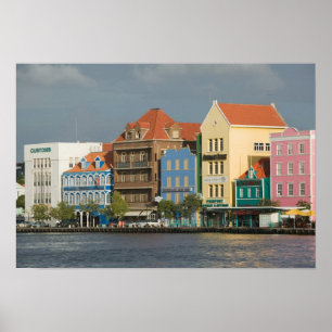 Poster Îles ABC, CURAÇAO, Willemstad : Front de mer 2