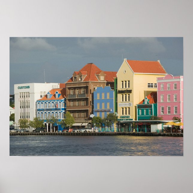 Poster Îles ABC, CURAÇAO, Willemstad : Front de mer 2 (Devant)