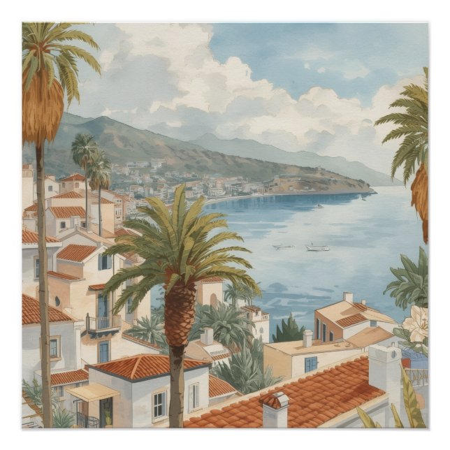 Poster Îles Baléares Voyage Vintage Français (Devant)