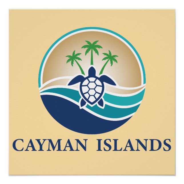 Poster Îles Caïmans Caraïbes (Devant)